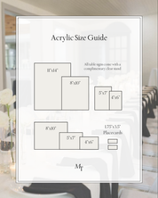 Acrylic Wedding Table Sign Size Guide For Table Signs