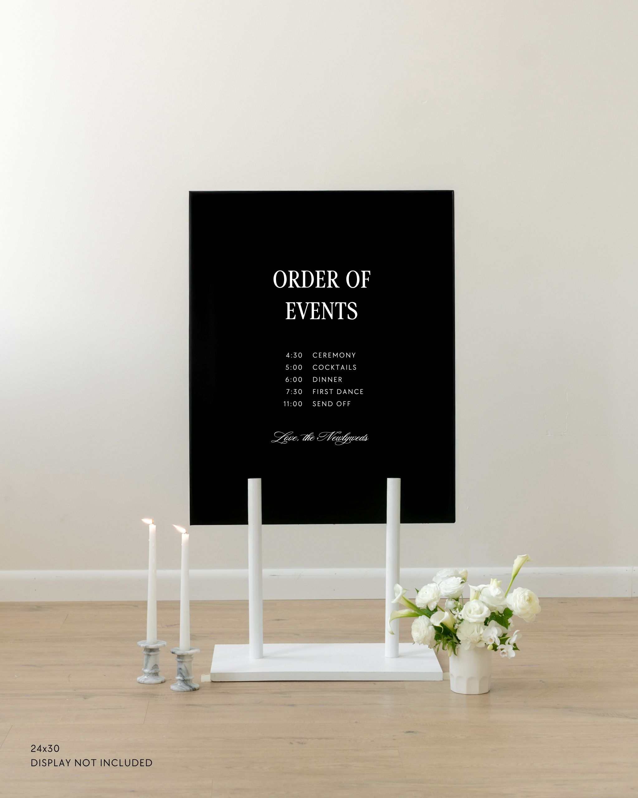 Acrylic Wedding Timeline Sign