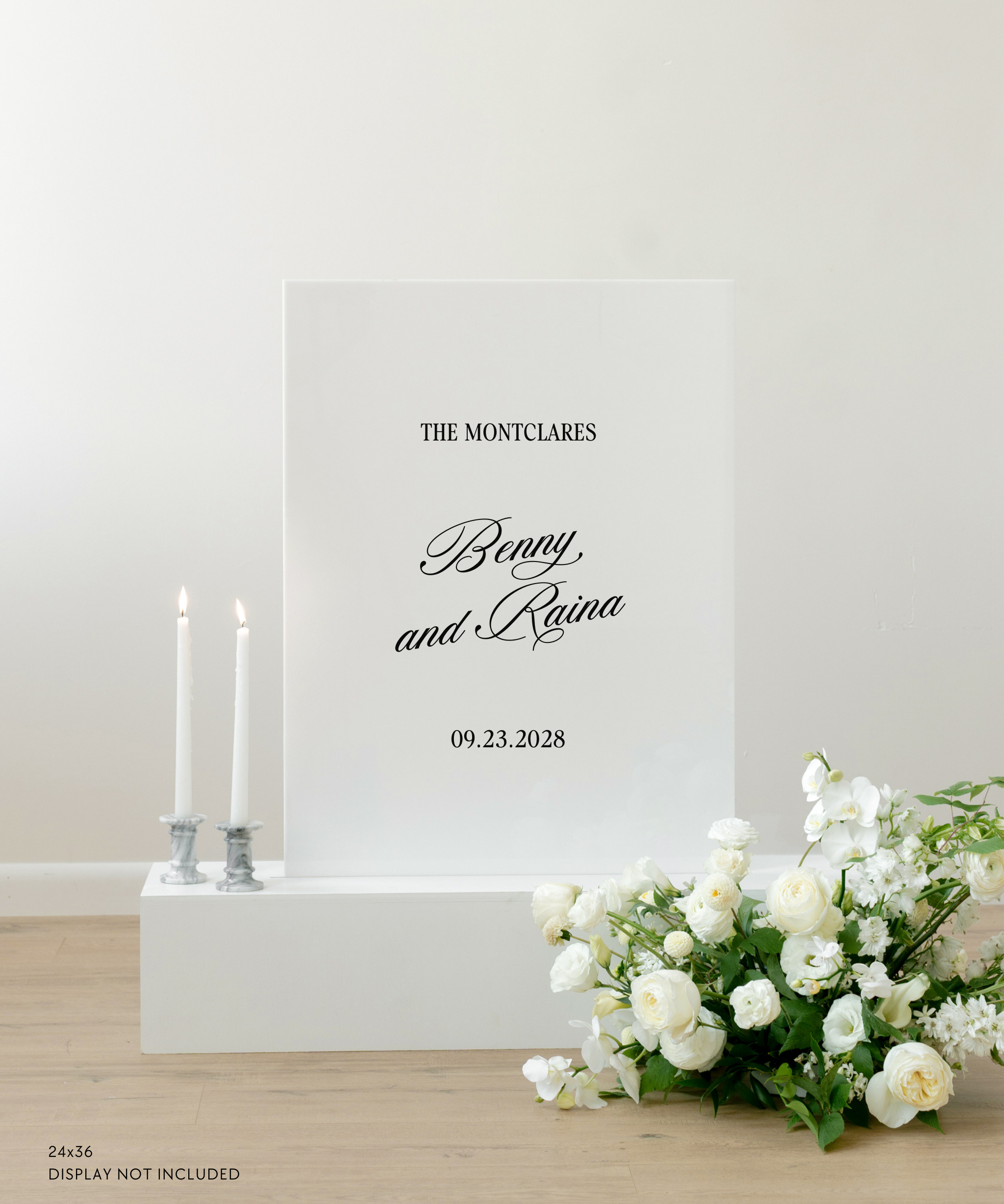Acrylic Wedding Welcome Sign
