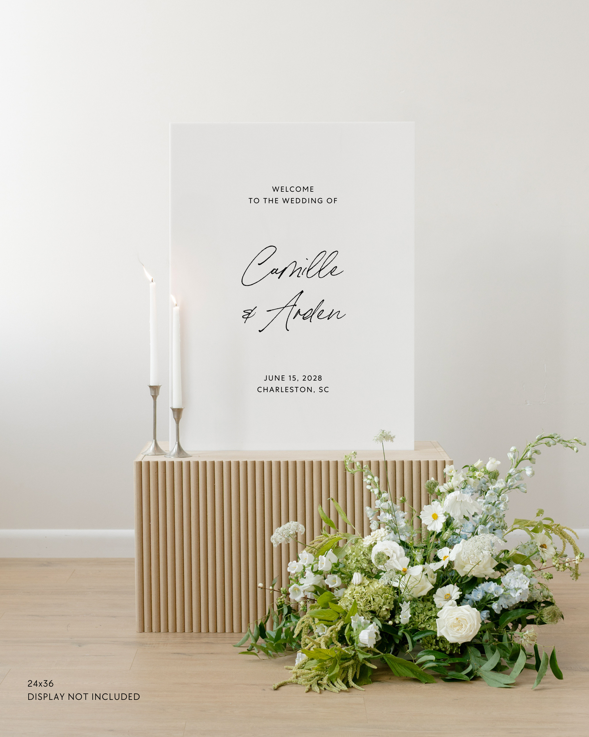 Acrylic Wedding Welcome Sign Camilla and Arden 