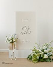 Acrylic Wedding Welcome Sign Welcome To The Engagement Of Emily and Gabriel