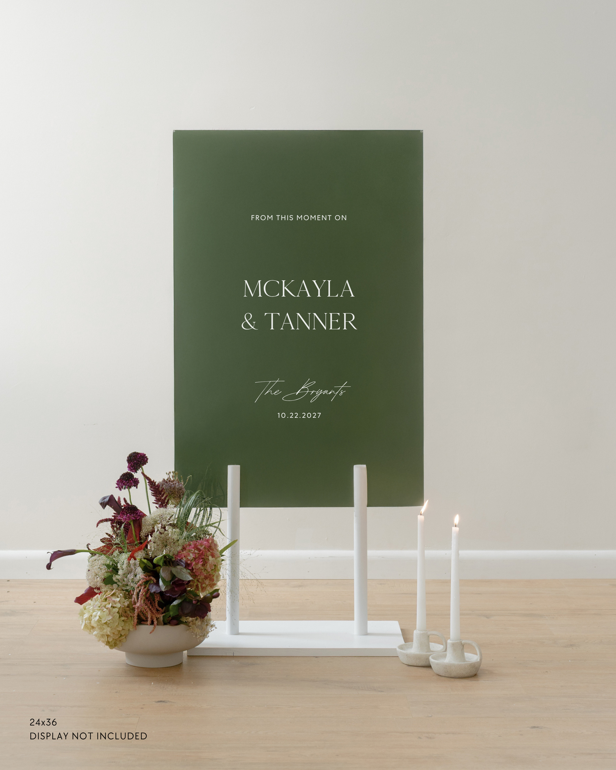 Acrylic Wedding Welcome Sign From This Moment On