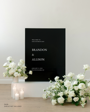 Acrylic Wedding Welcome Sign Brandon & Allison