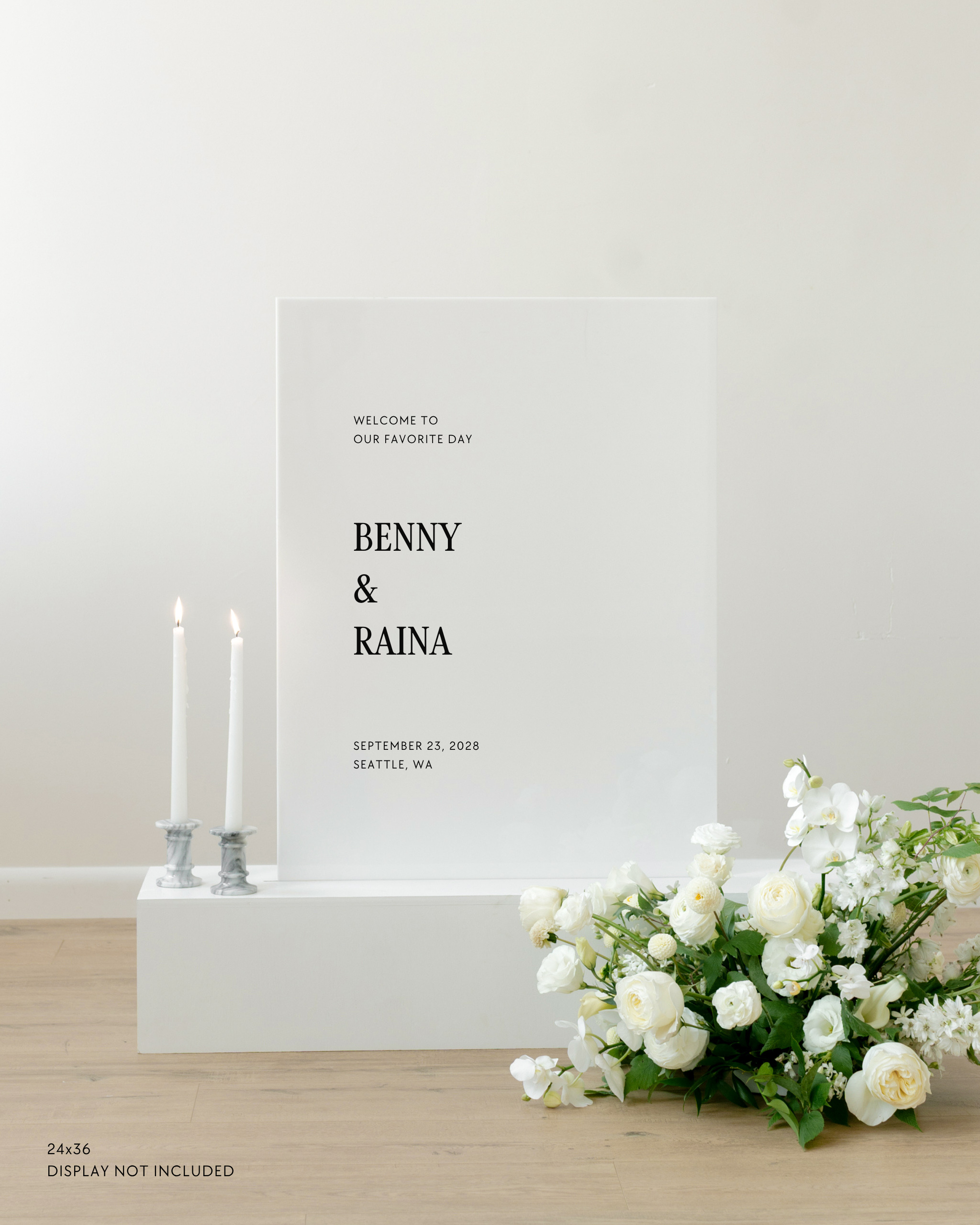 Acrylic Wedding Welcome Sign Welcome To Our Favorite Day