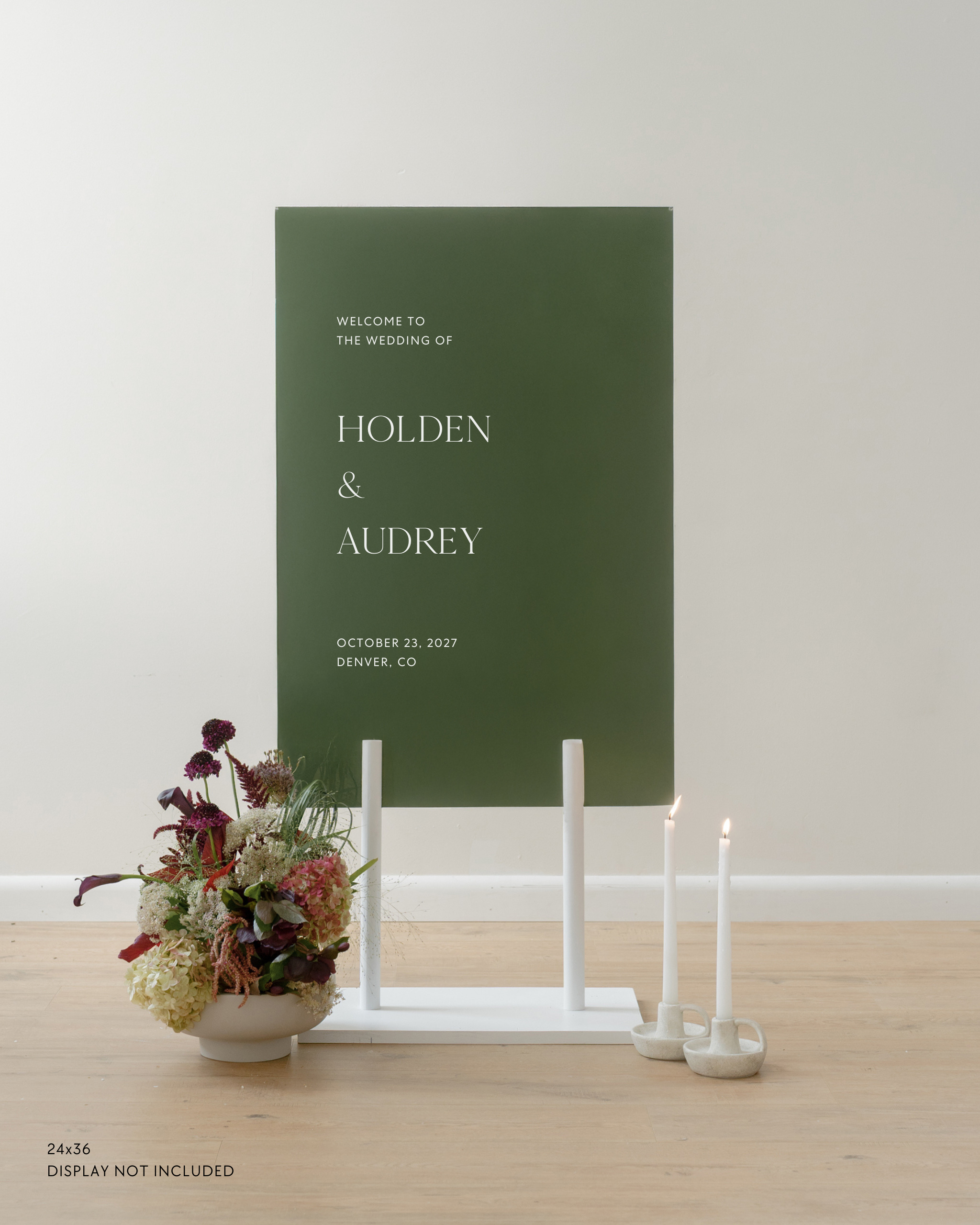 Acrylic Wedding Welcome Sign Holden and Audrey