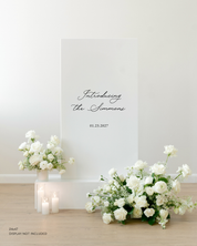 Acrylic Wedding Welcome Sign Introducing The Simmons