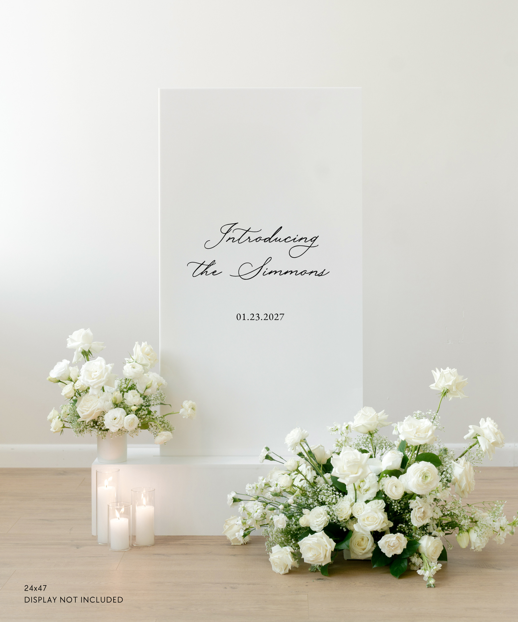 Acrylic Wedding Welcome Sign Introducing The Simmons
