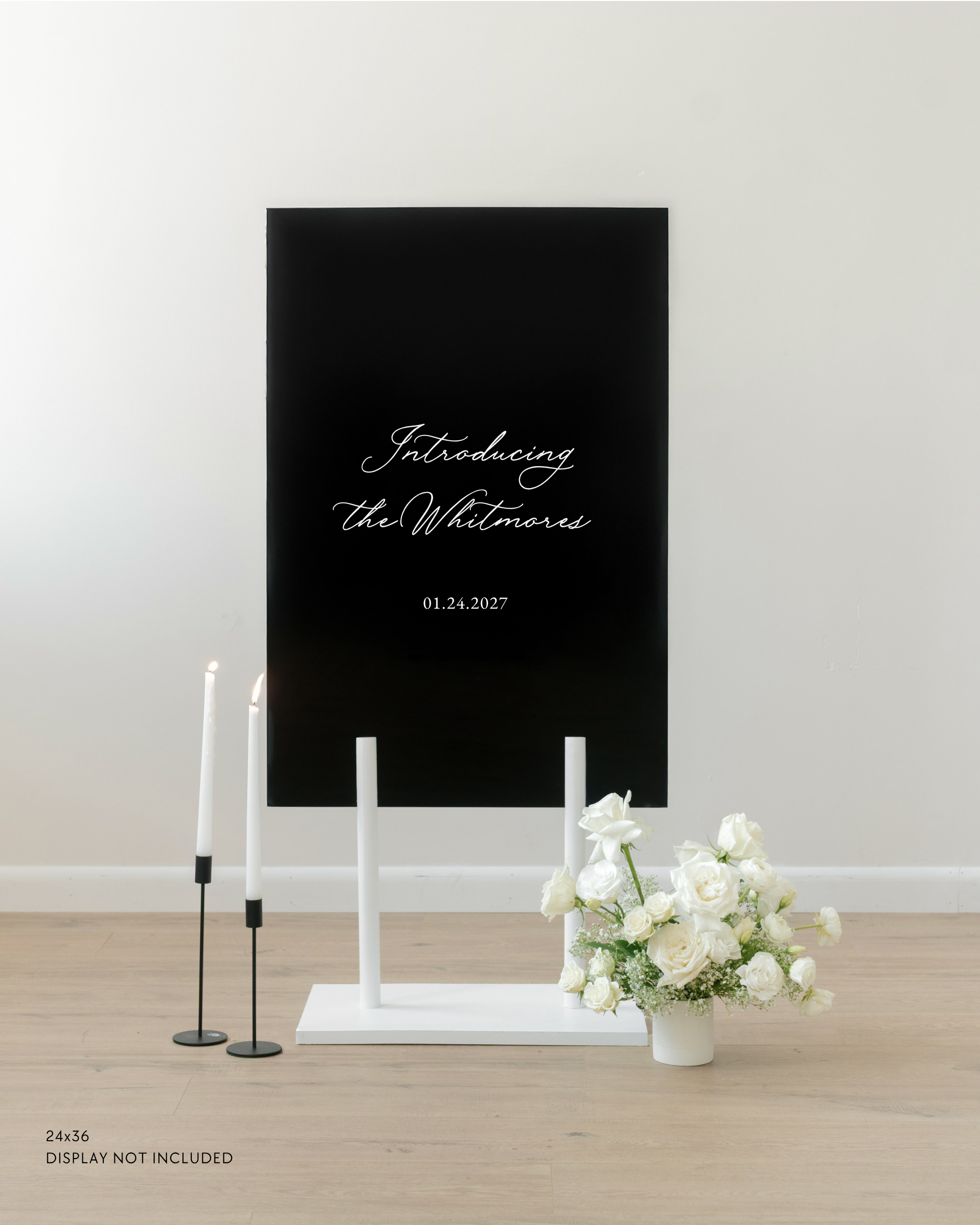 Acrylic Wedding Welcome Sign Introducing The Whitmores