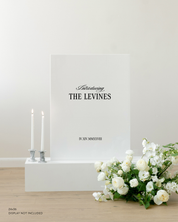Acrylic Wedding Welcome Sign Introducing The Levines