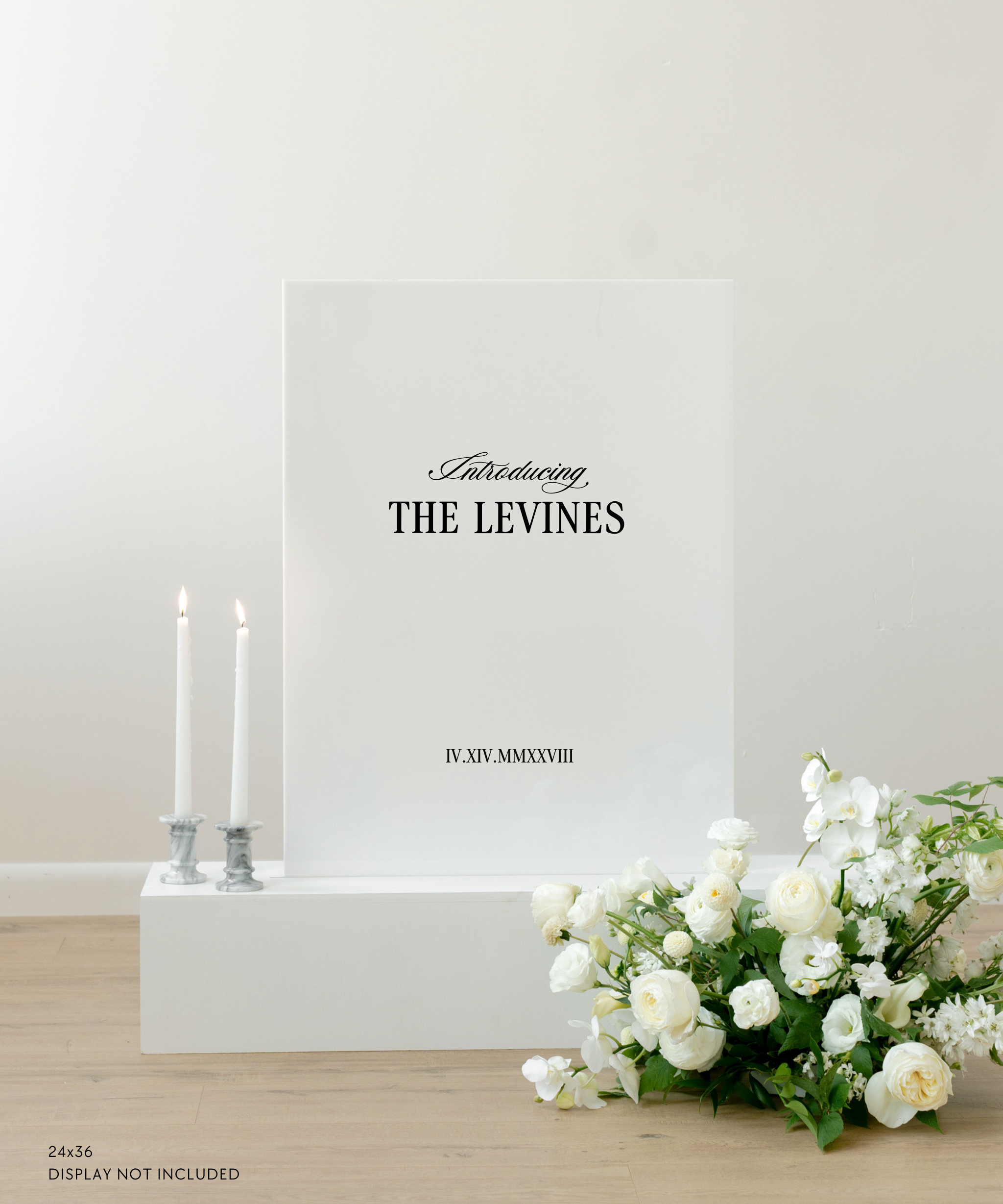 Acrylic Wedding Welcome Sign Introducing The Levines