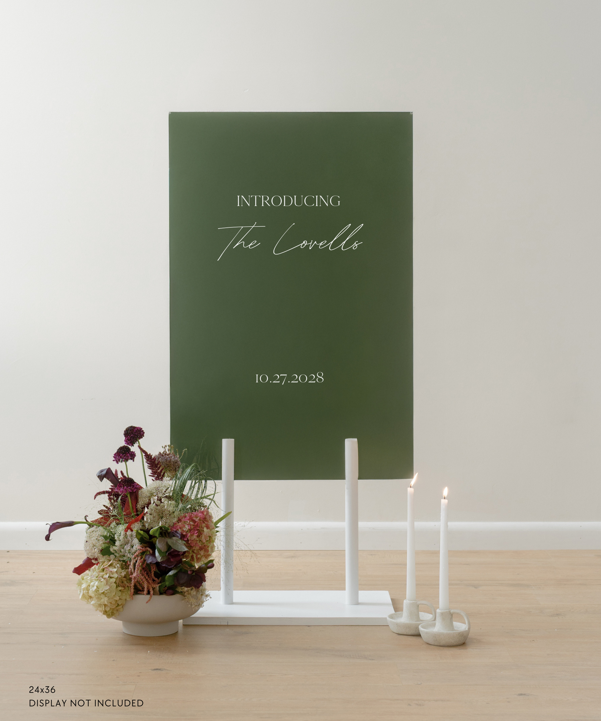 Acrylic Wedding Welcome Sign Introducing The Lovells