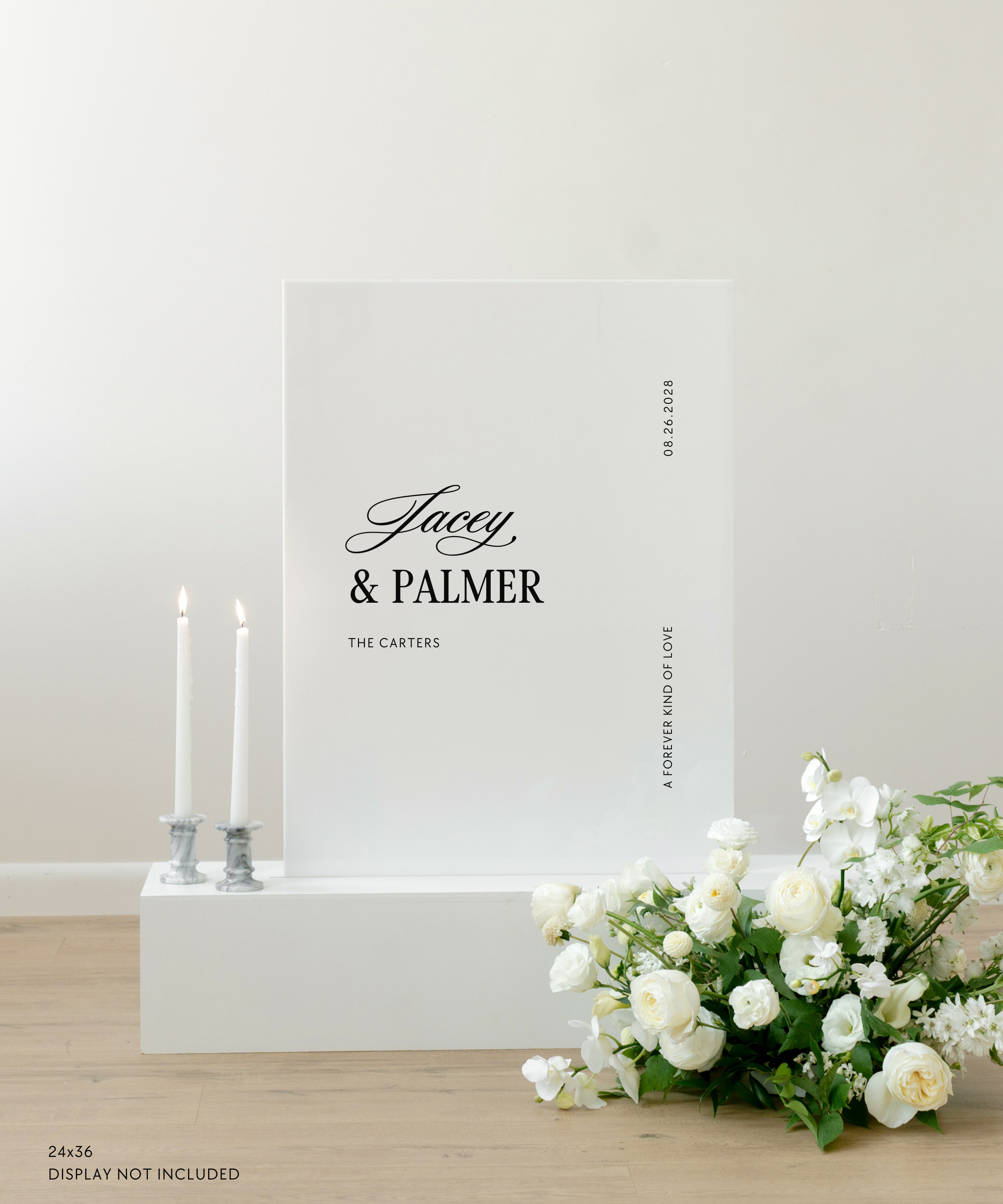 Acrylic Wedding Welcome Sign a forever kind of love