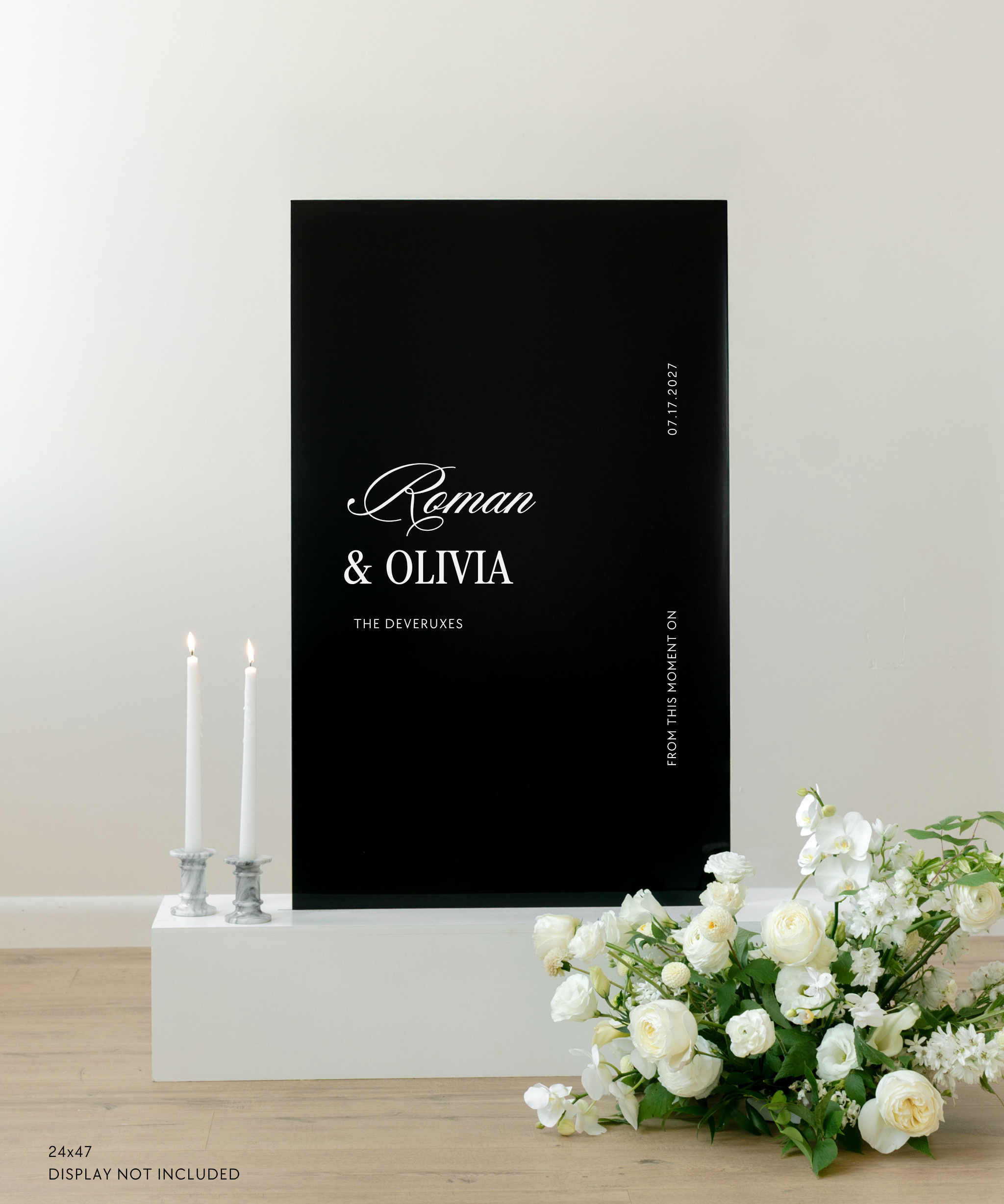 Acrylic Wedding Welcome Sign From This Moment On