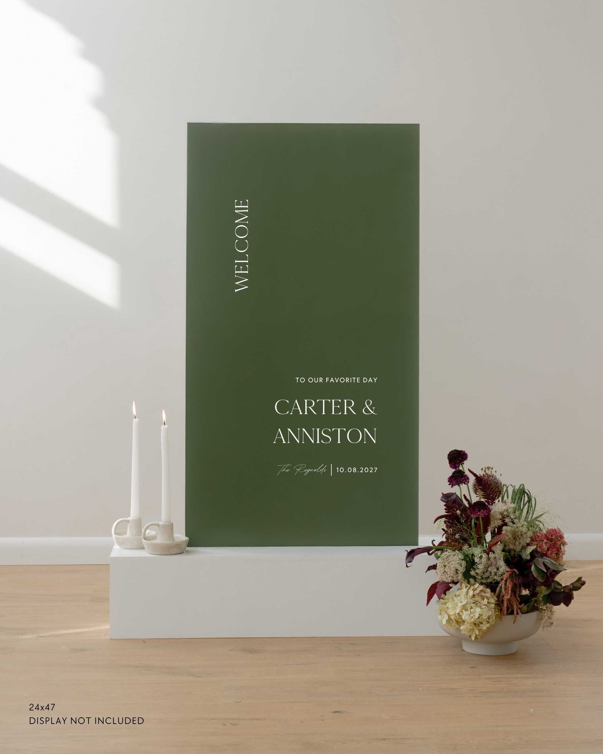 Acrylic Wedding Welcome Sign Carter and Anniston The Reynolds