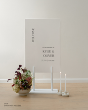 Acrylic Wedding Welcome Sign Kylie and Oliver The Parkers