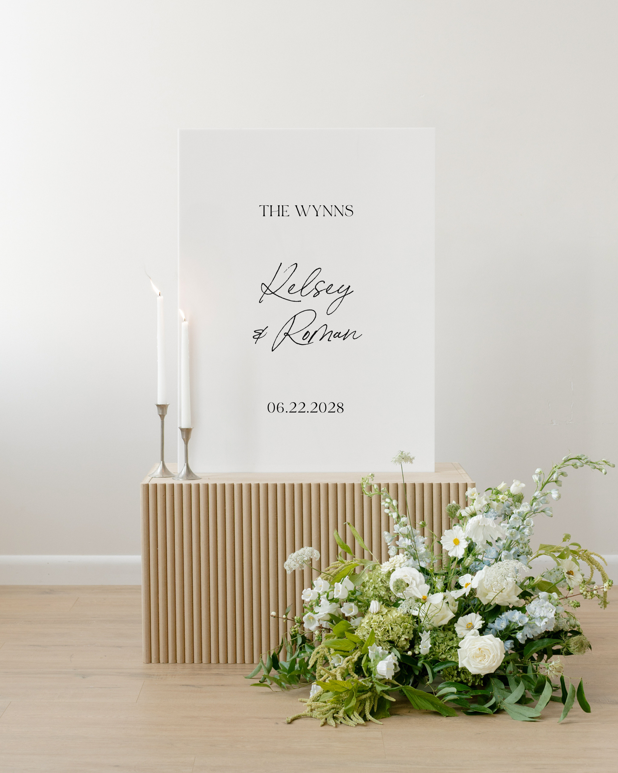 Acrylic Wedding Welcome Sign The Wynns Kelsey and Roman