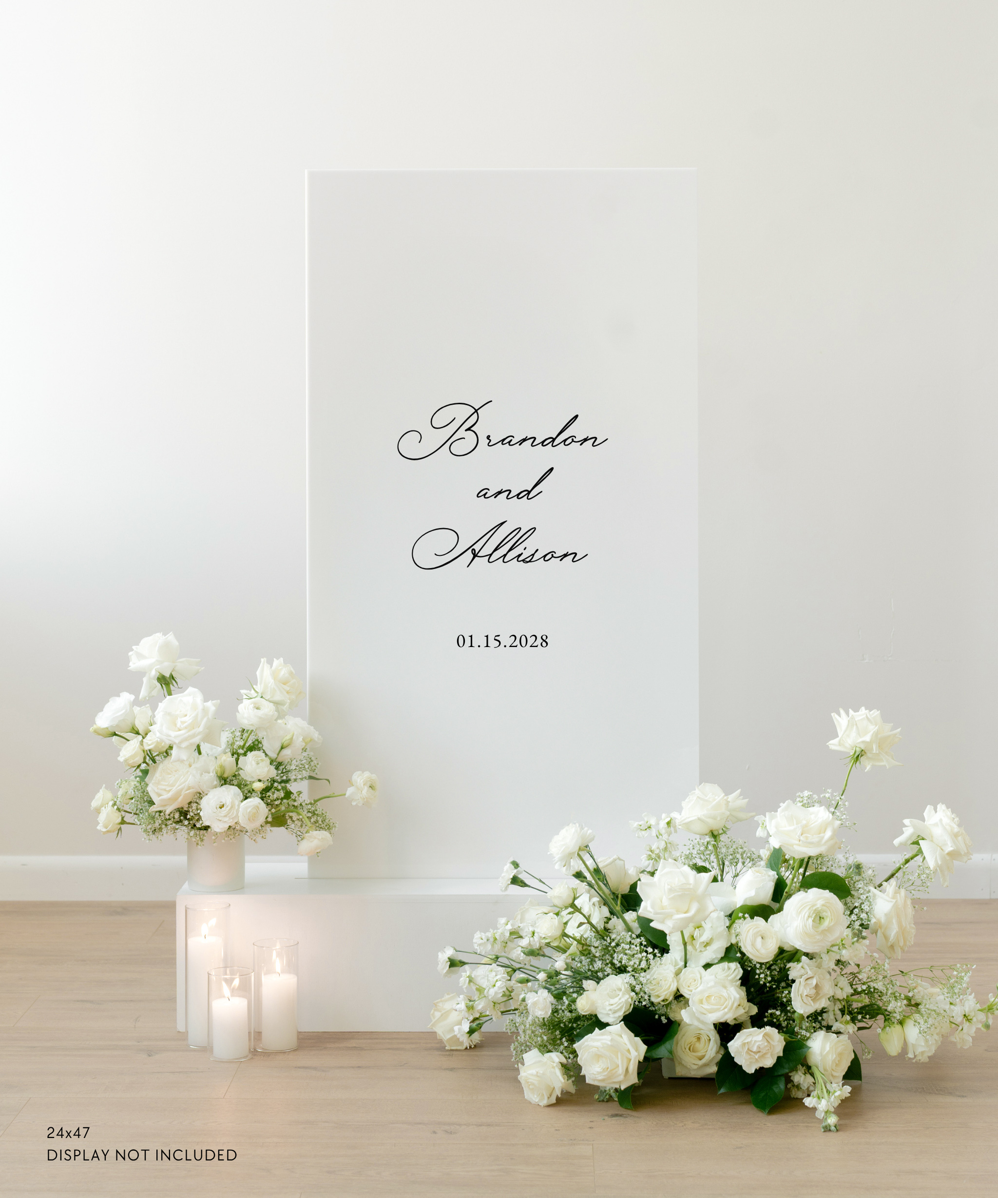 Acrylic Wedding Welcome Sign Brandon and Allison