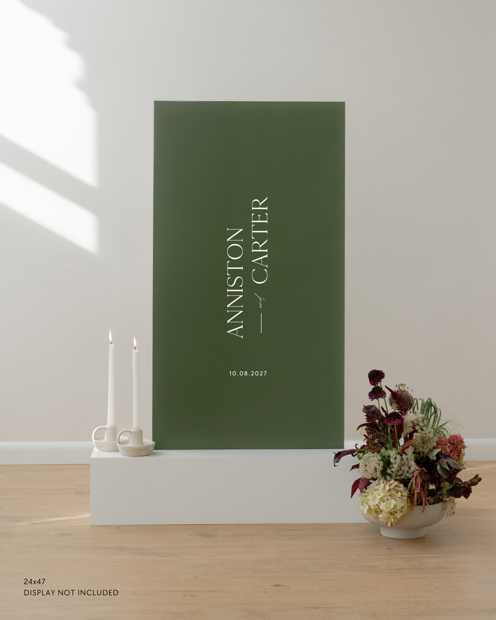 Acrylic Wedding Welcome Sign Anniston and Carter