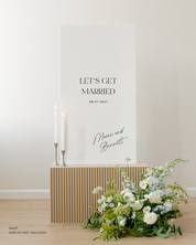 Acrylic Wedding Welcome Sign Let's Get Married