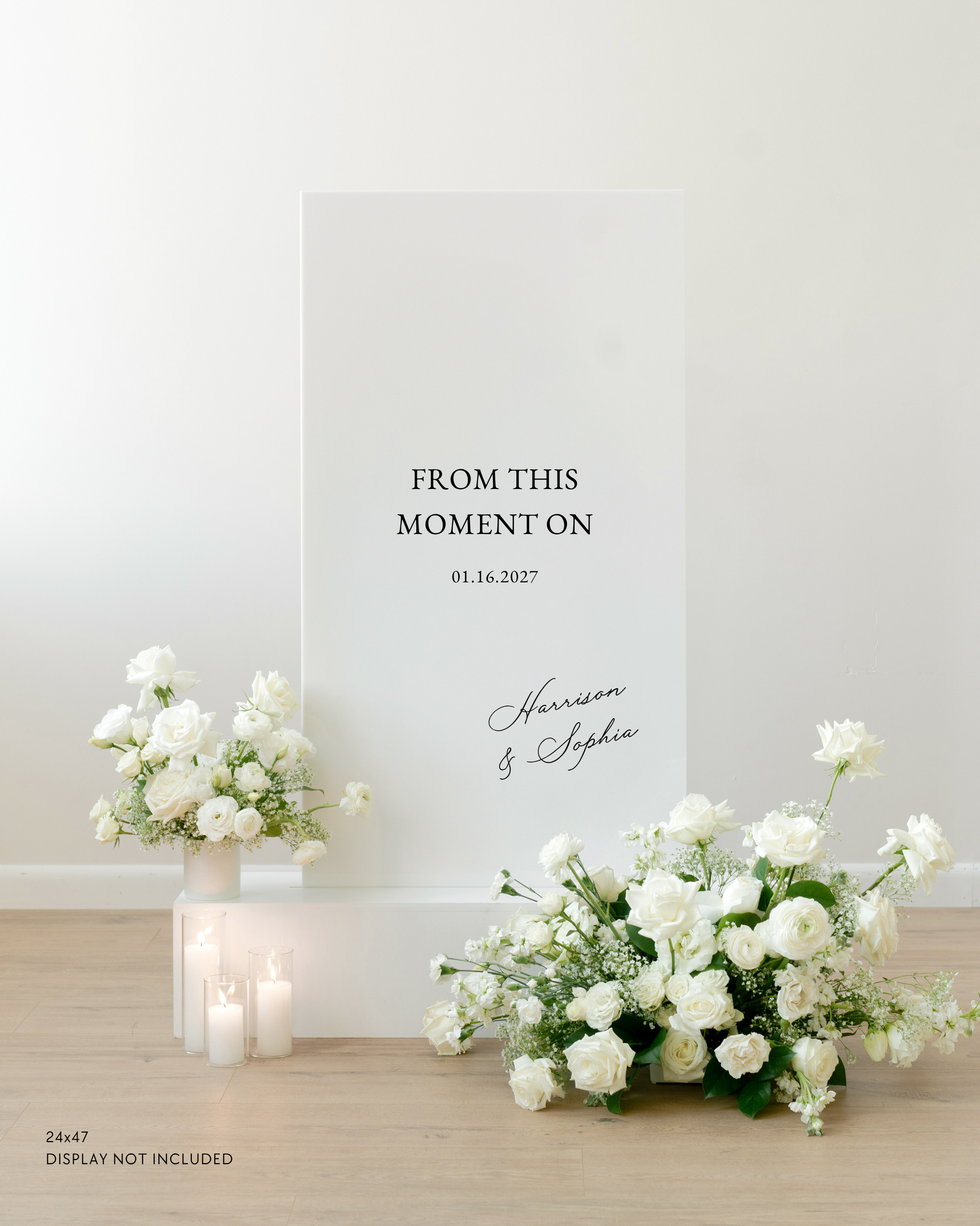 Acrylic Wedding Welcome Sign Our From This Moment On