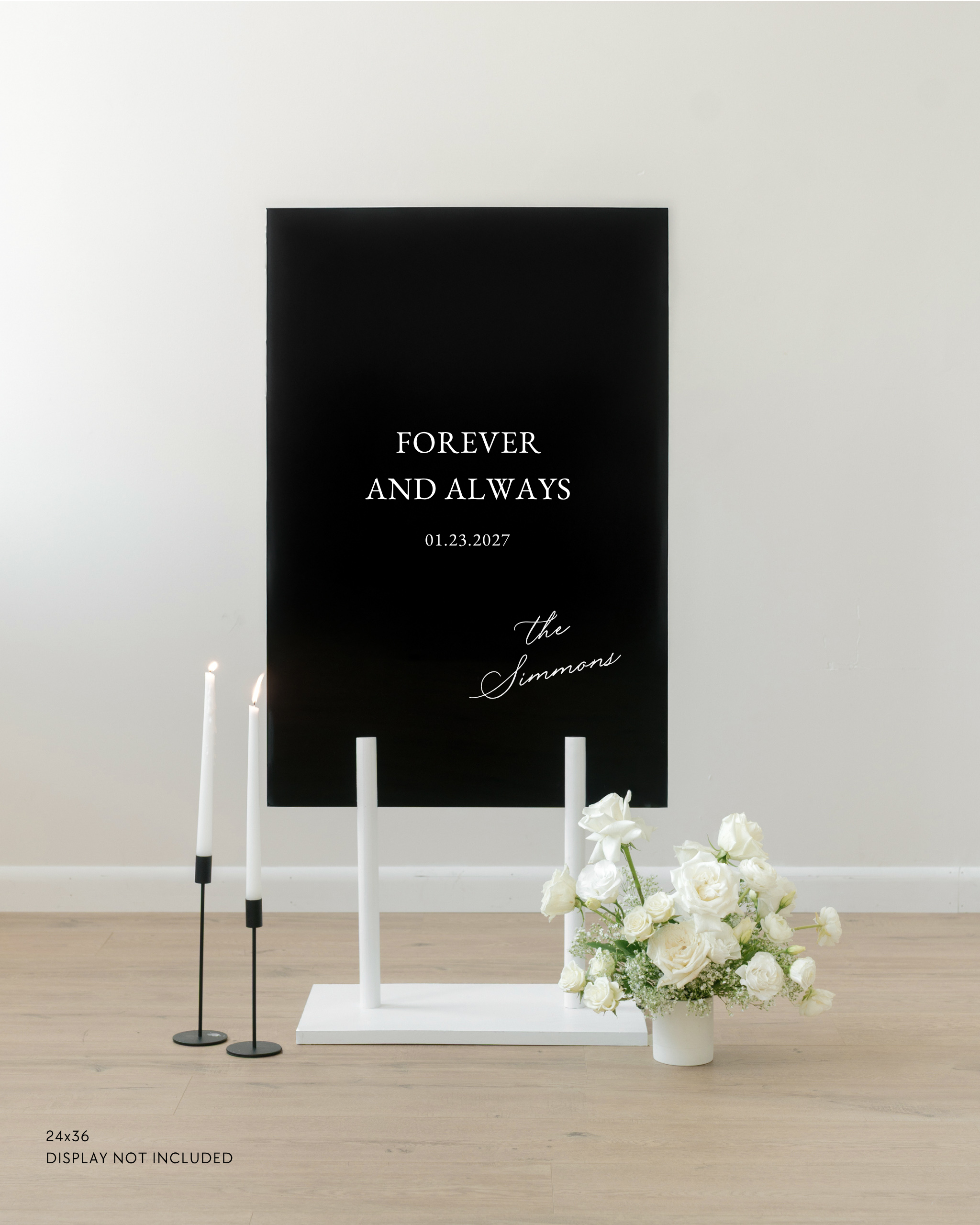 Acrylic Wedding Welcome Sign Our Forever And Always