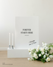Acrylic Wedding Welcome Sign Forever Starts Here