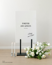 Acrylic Wedding Welcome Sign Forever And Always