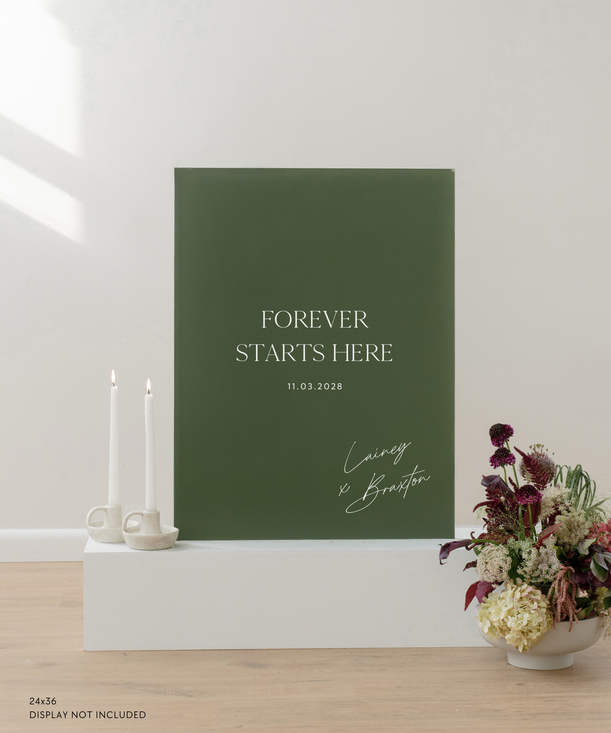 Acrylic Wedding Welcome Sign Forever Starts Here