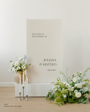 Acrylic Wedding Welcome Sign Juliana and Matteo