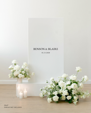 Acrylic Wedding Welcome Sign Benson & Blaire