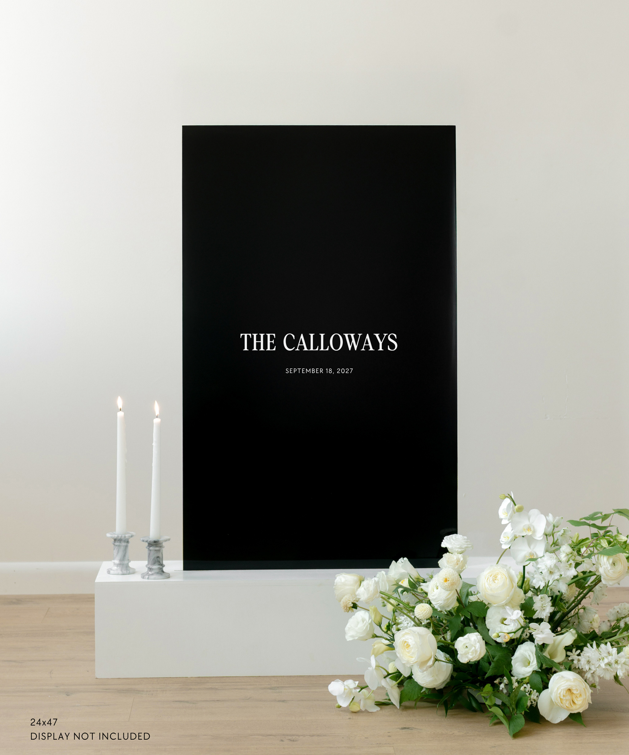 Acrylic Wedding Welcome Sign Elegant Modern Design