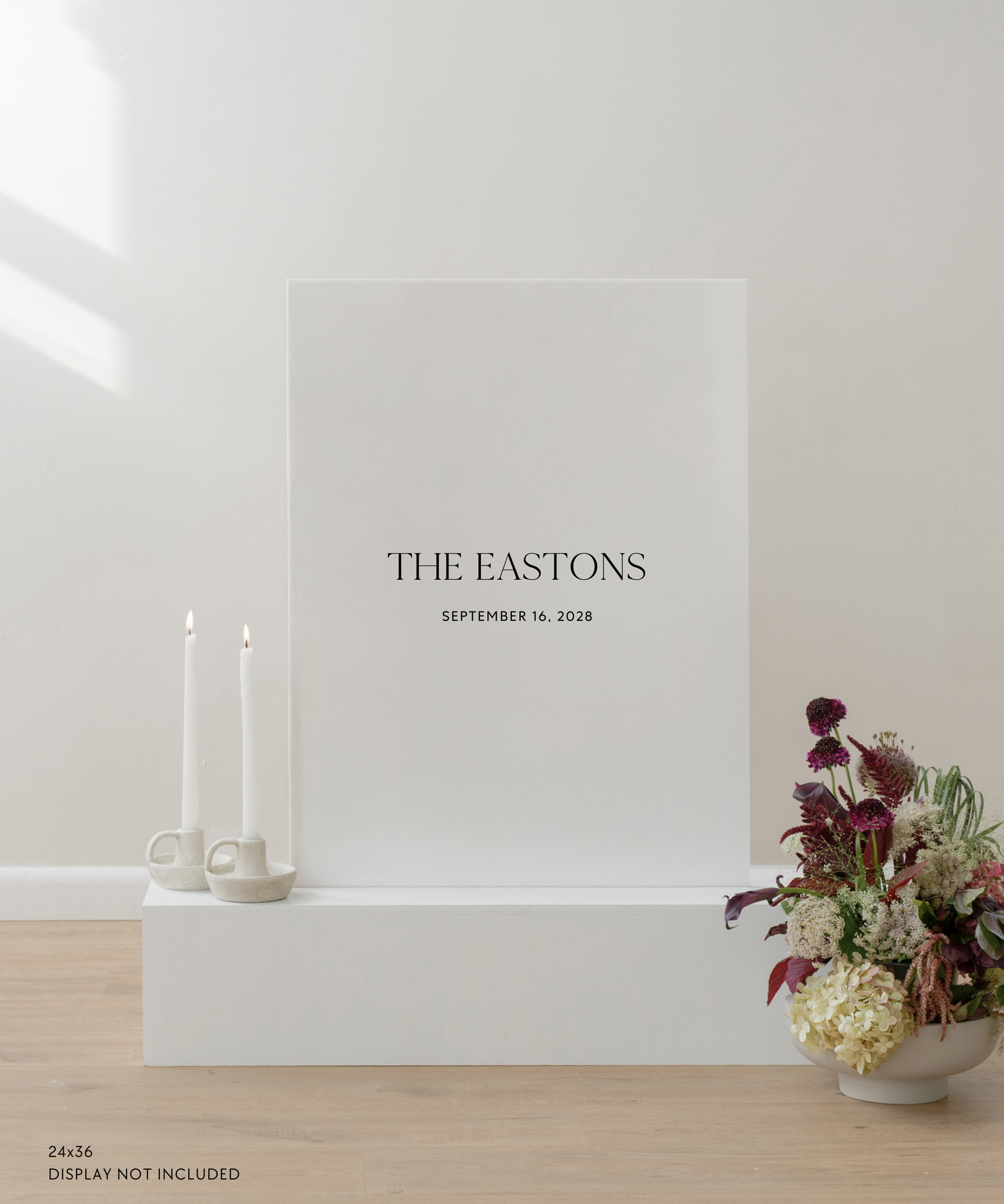Acrylic Wedding Welcome Sign The Eastons