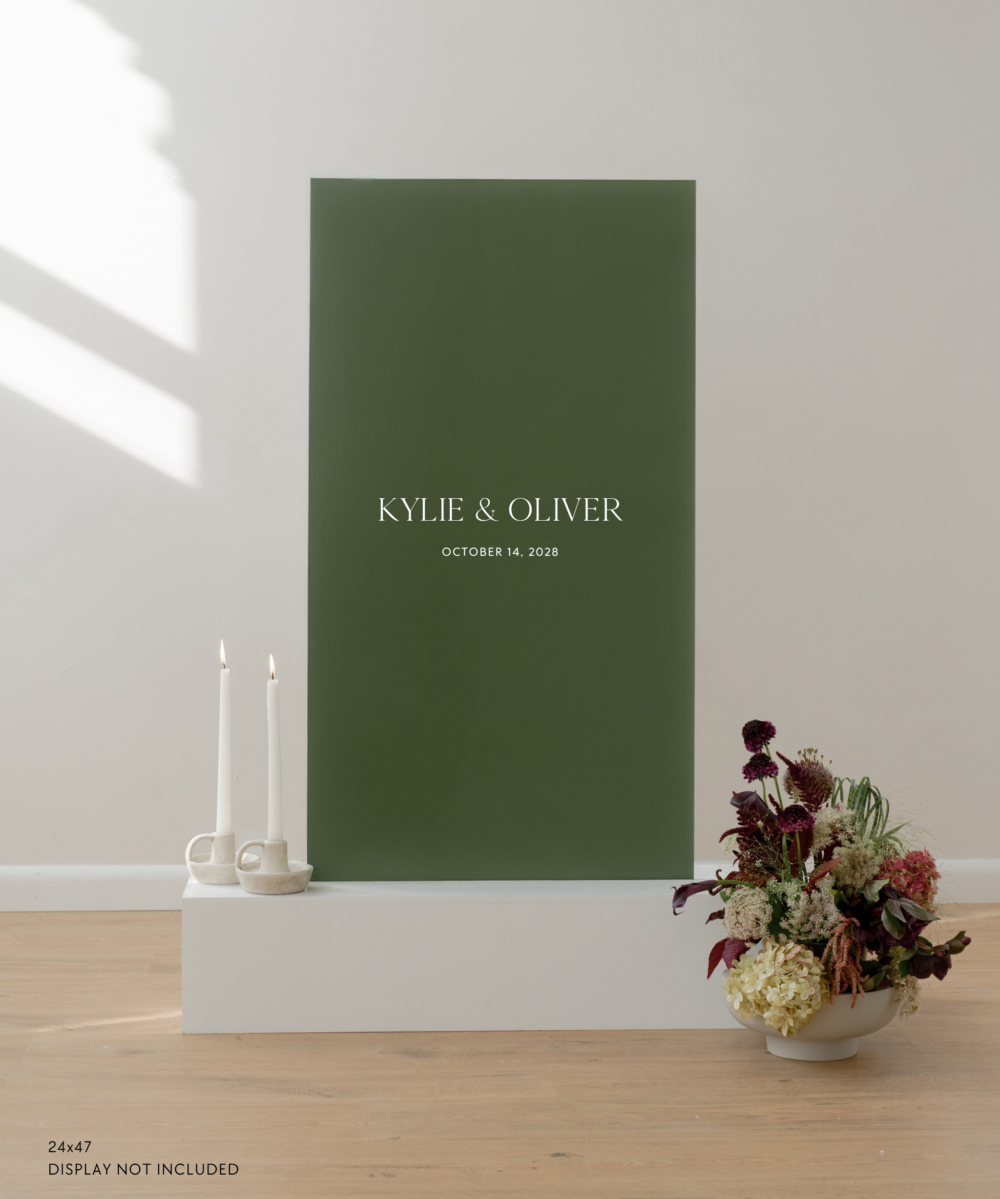 Acrylic Wedding Welcome Sign Kylie & Oliver