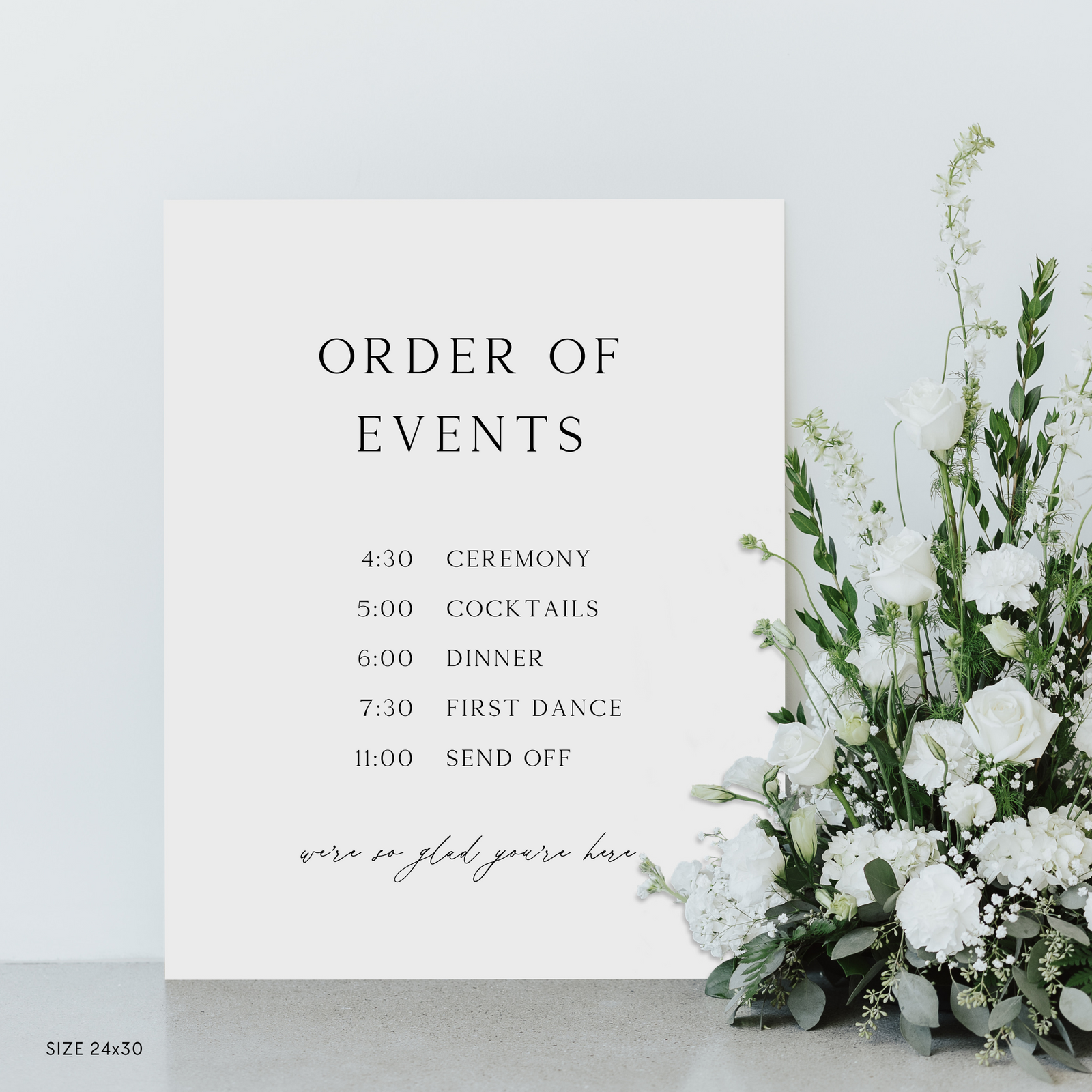 Wedding Timeline Sign