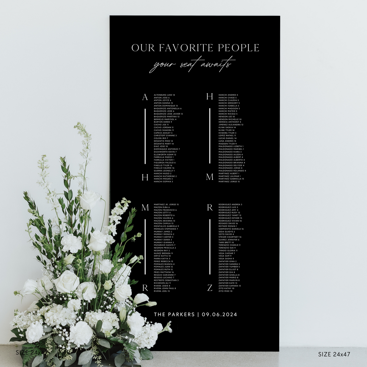 Refined Seating Chart