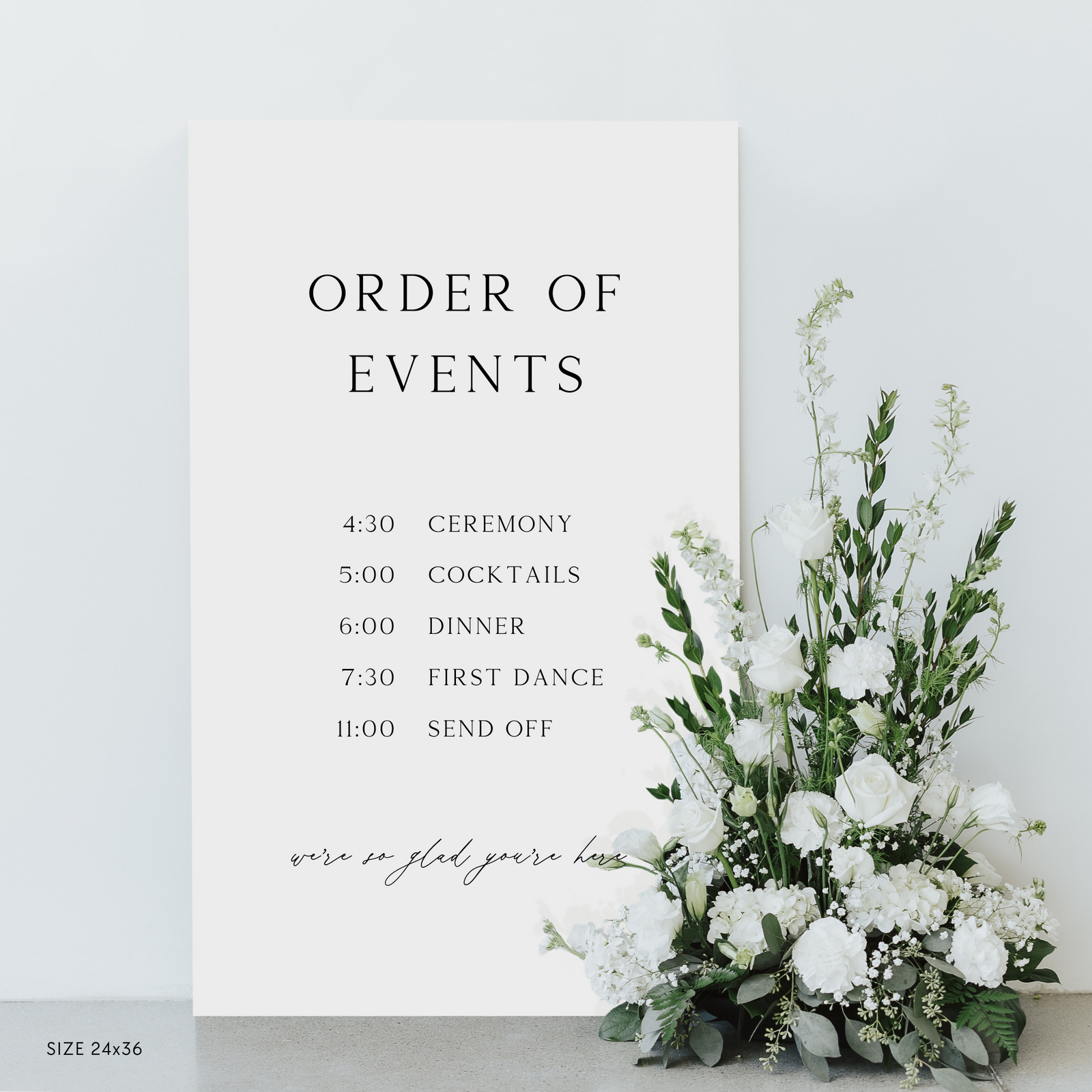 Wedding Timeline Sign