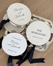 Claire personalized wedding tambourines
