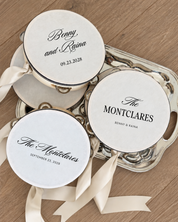 Haven personalized wedding tambourines