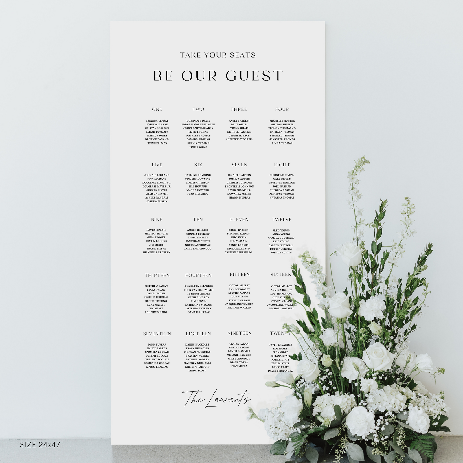 Medium Seating Chart