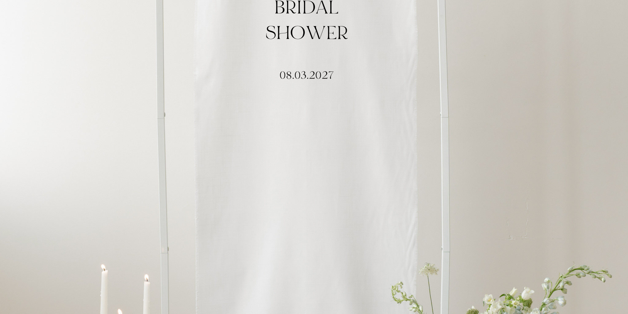 Linen Bridal Shower Welcome Sign 