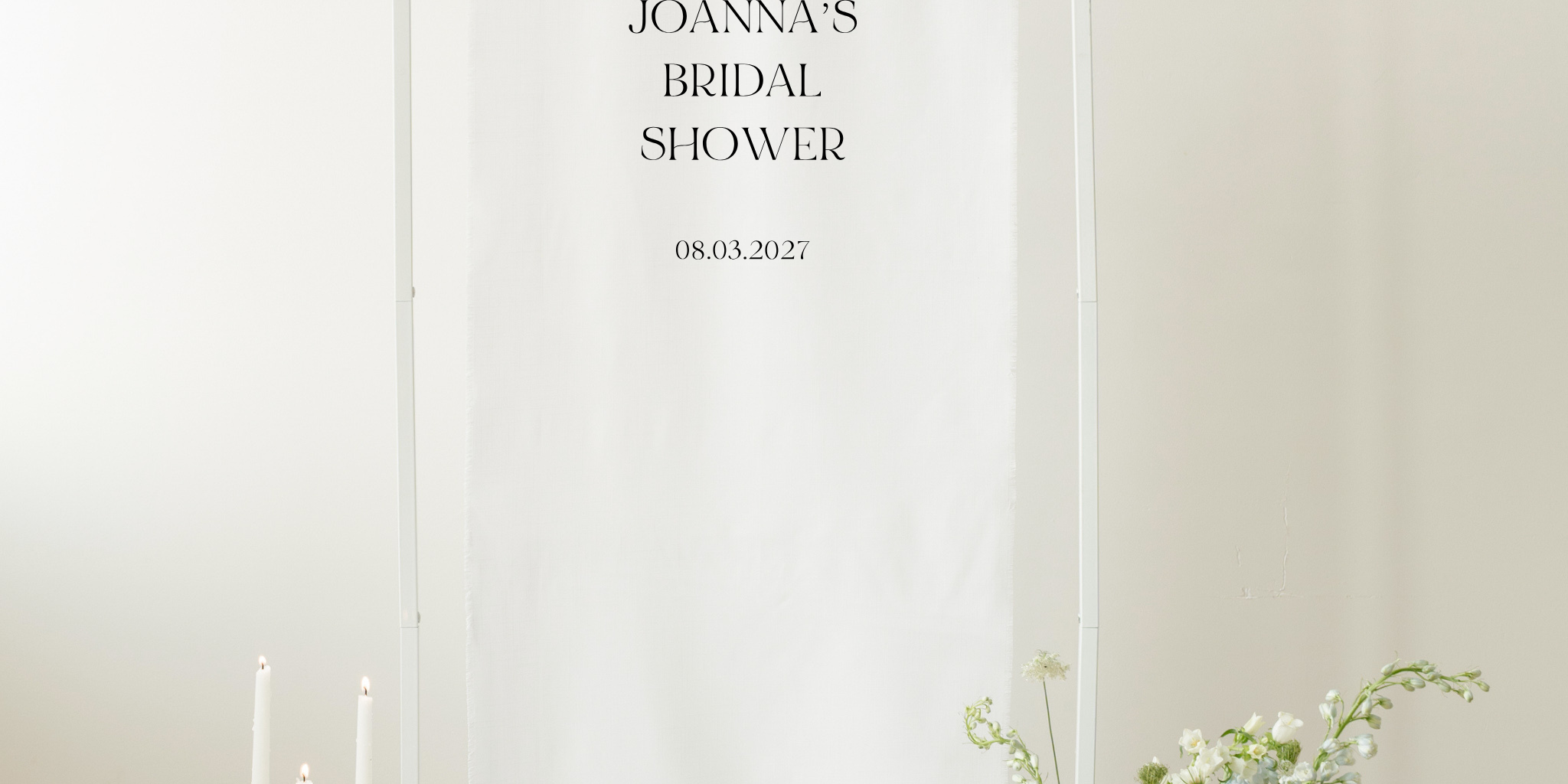Linen Bridal Shower Welcome Sign