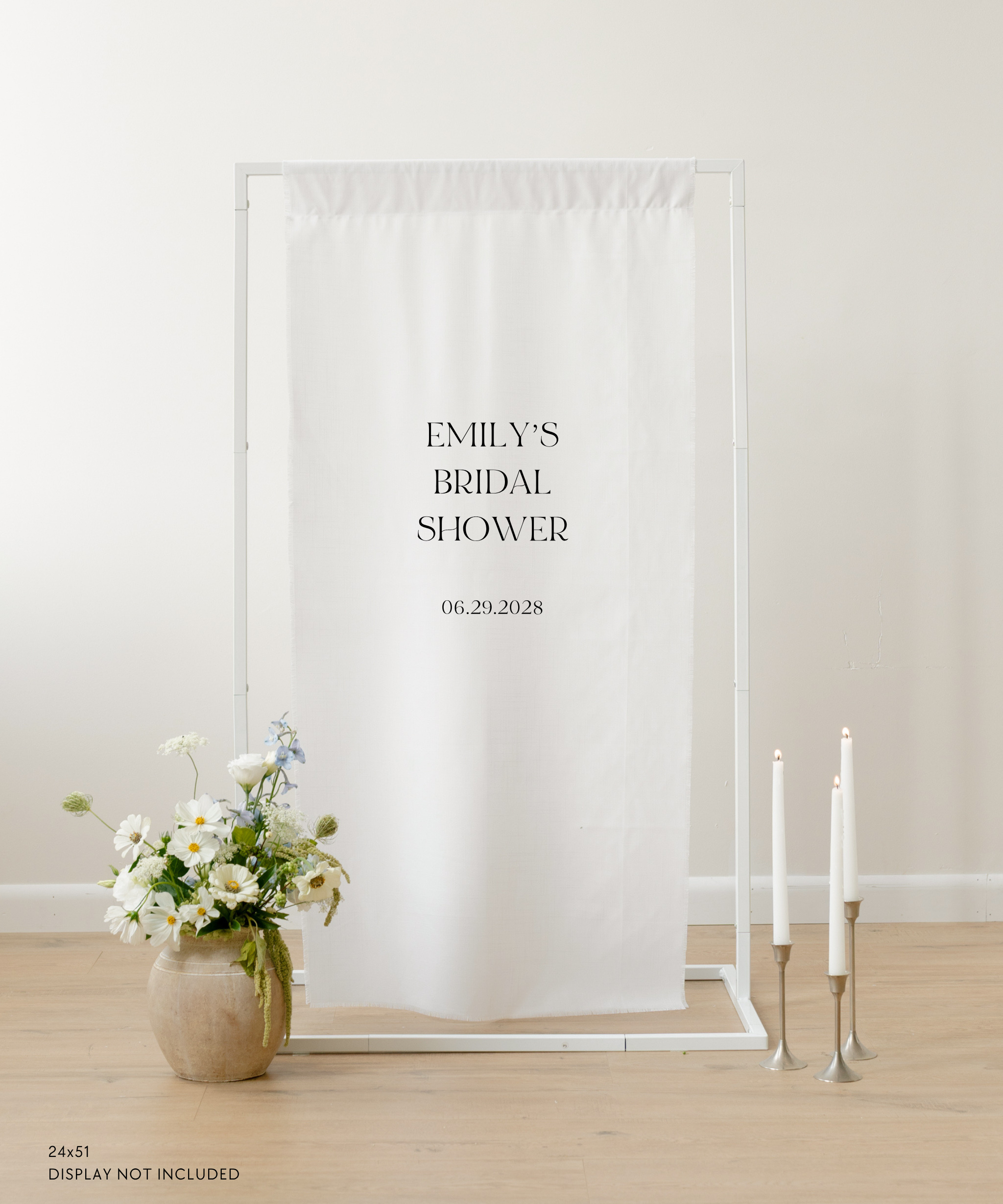 Linen Bridal Shower Welcome Sign