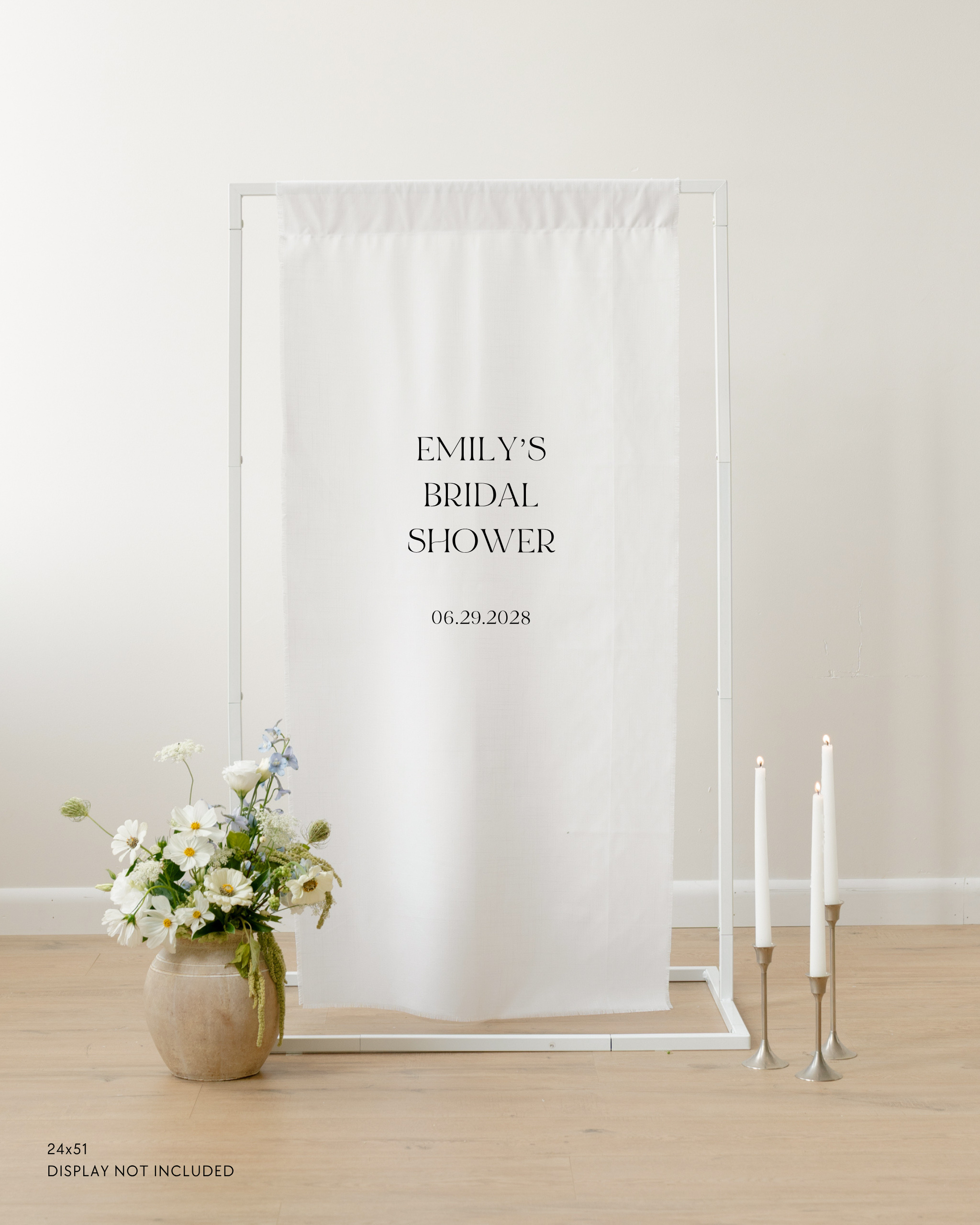 Linen Bridal Shower Welcome Sign