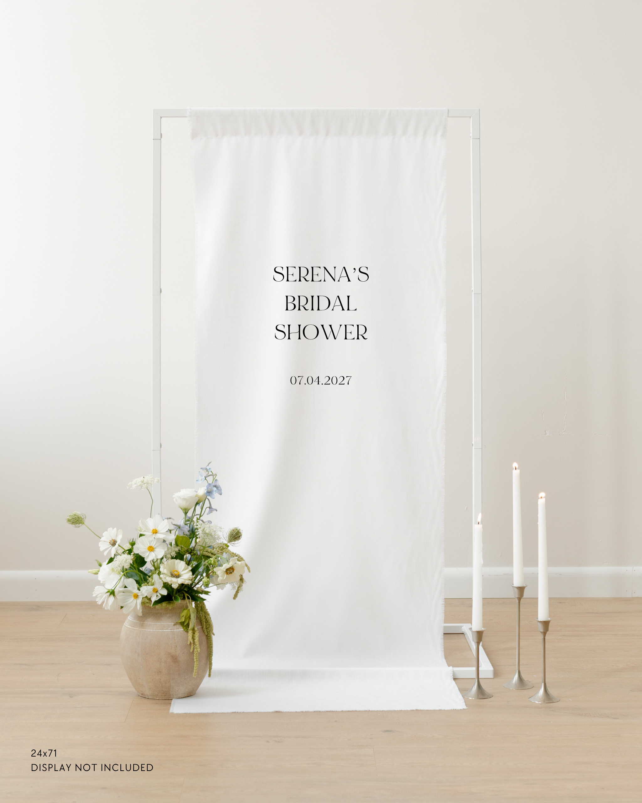 Linen Bridal Shower Welcome Sign