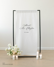 Linen Bridal Shower Welcome Sign Almost Mrs. Ellington