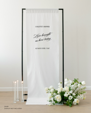Linen Bridal Shower Welcome Sign Love Brought Us Here Today