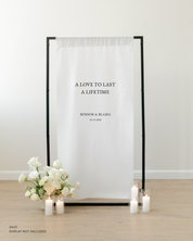 Linen Custom Wedding Quote Sign A Love To Last A Lifetime