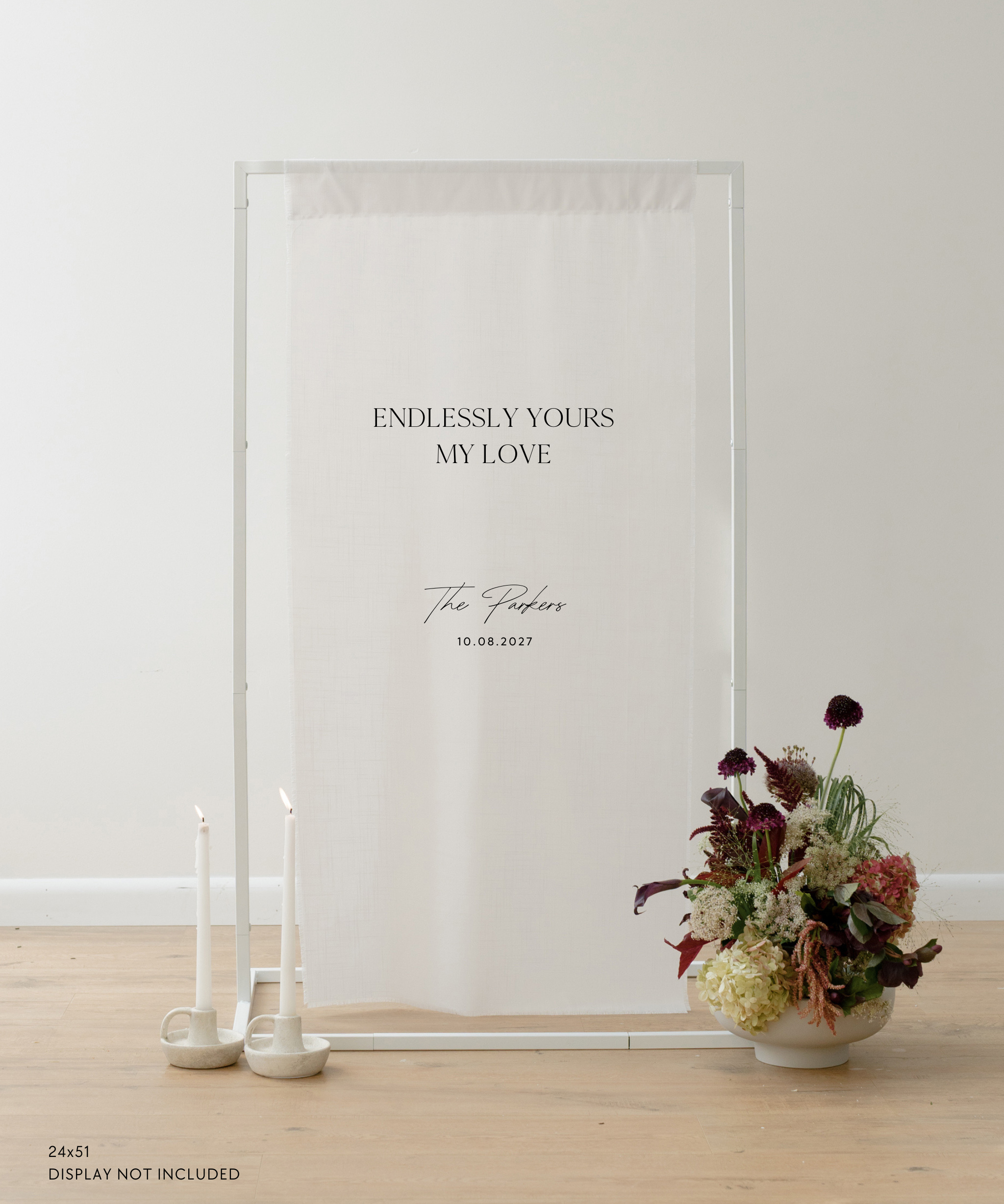 Linen Custom Wedding Quote Sign Endlessly Yours My Love The Parkers