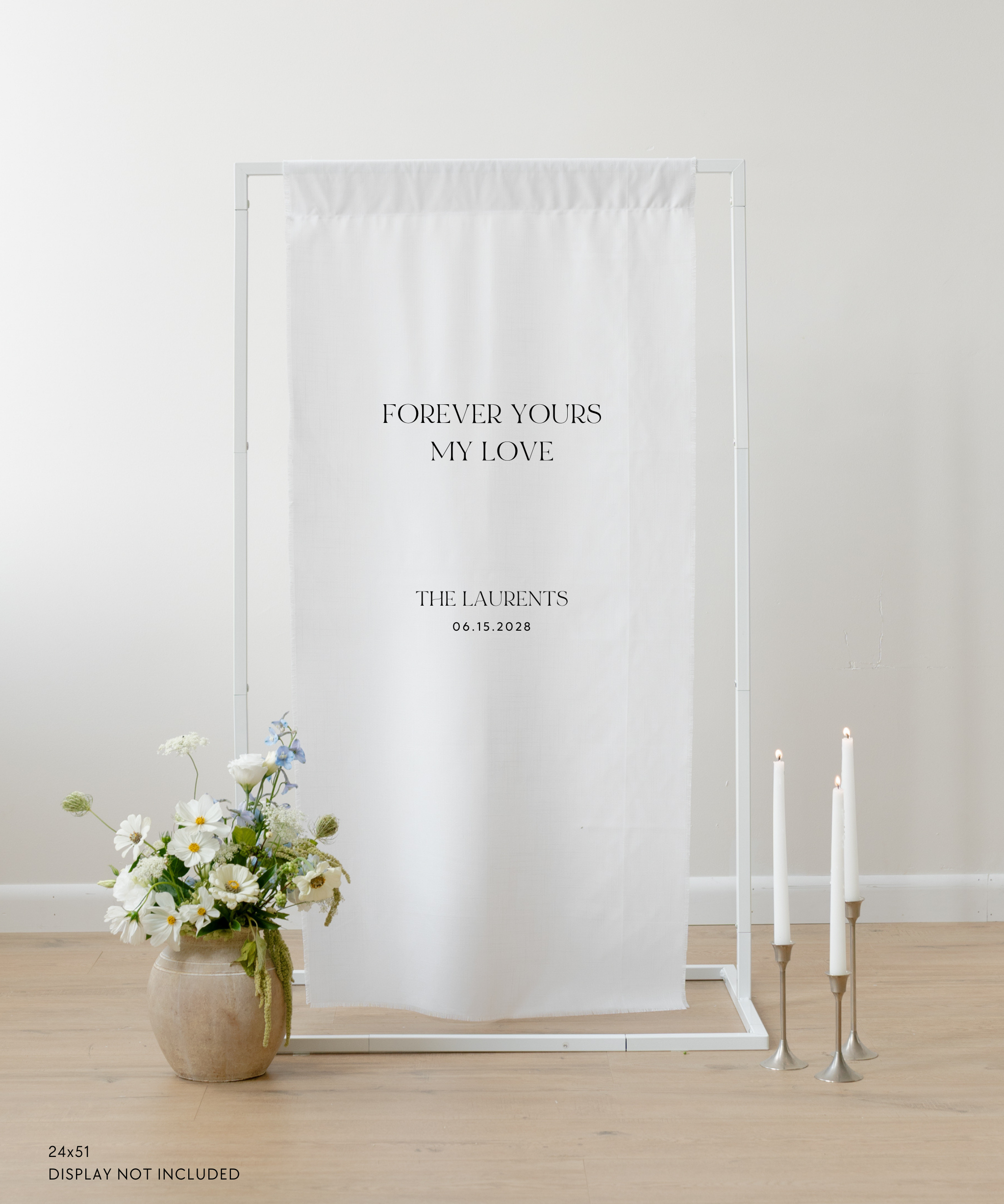 Linen Custom Wedding Quote Sign Forever Yours My Love The Laurents