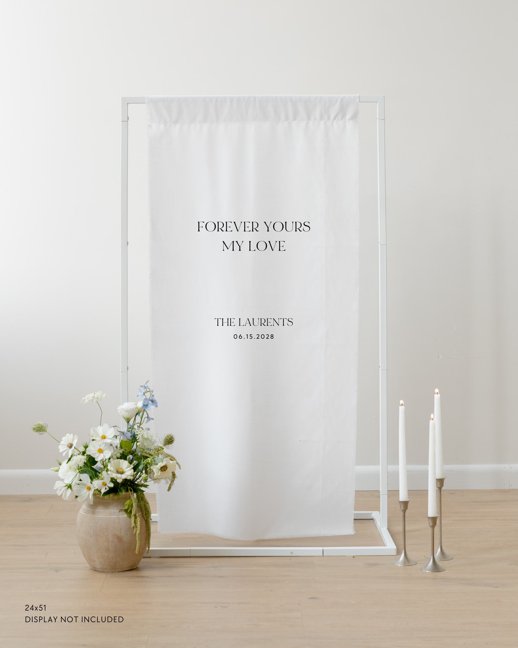 Linen Custom Wedding Quote Sign Forever Yours My Love The Laurents